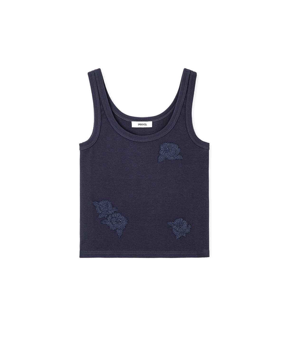T-Shirt with Floral Bead Embellishments