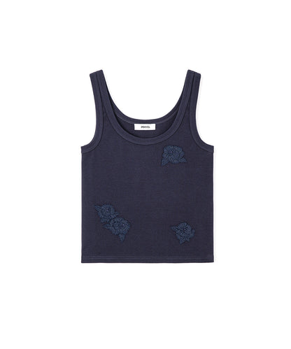 T-Shirt with Floral Bead Embellishments