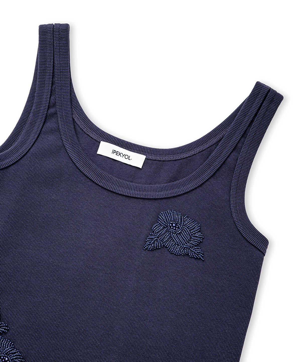 T-Shirt with Floral Bead Embellishments