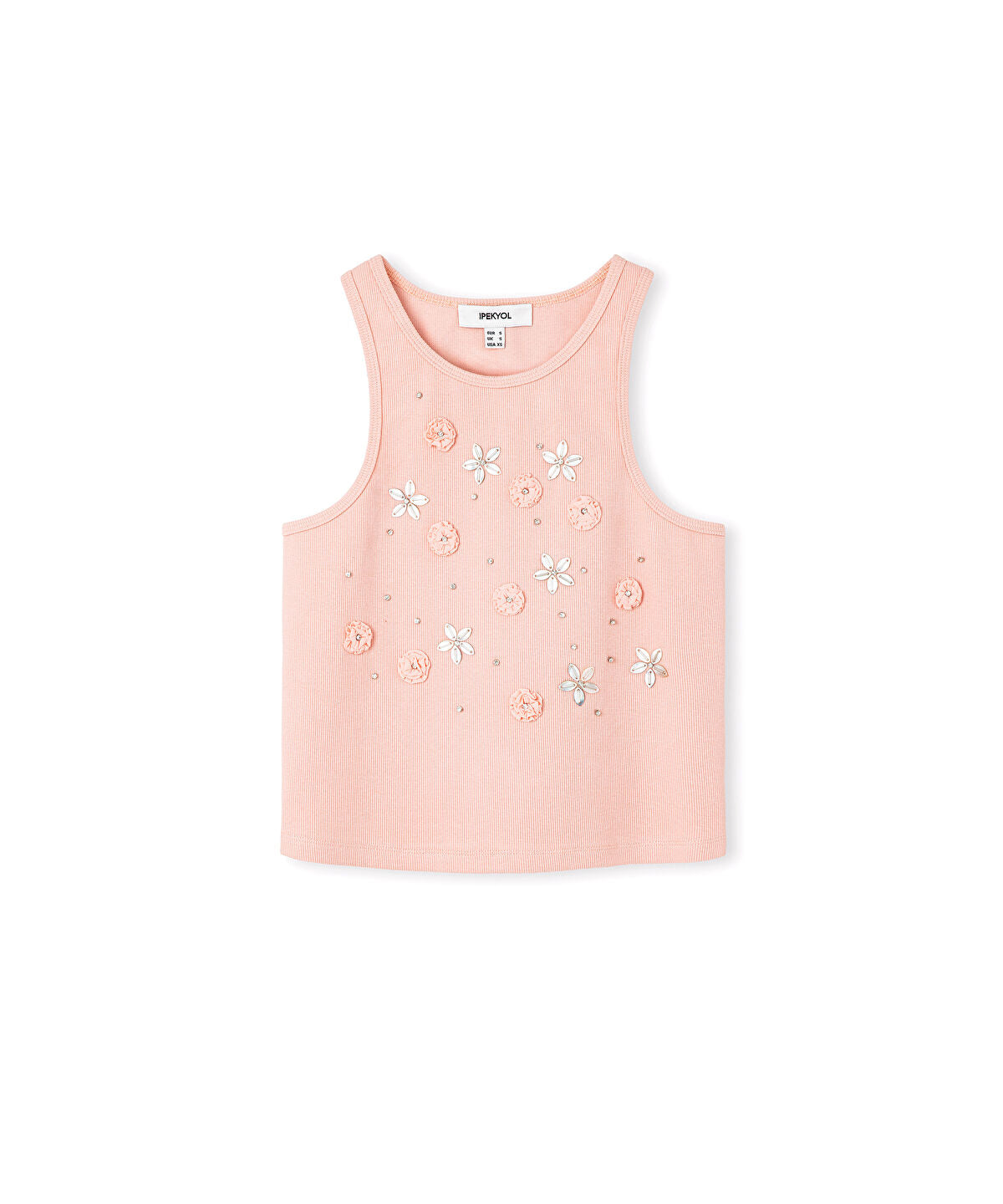 Halter Neck T-Shirt with Applique