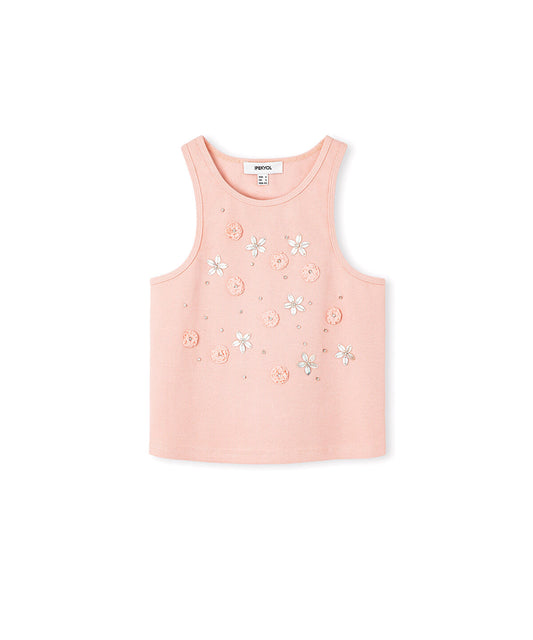 Halter Neck T-Shirt with Applique