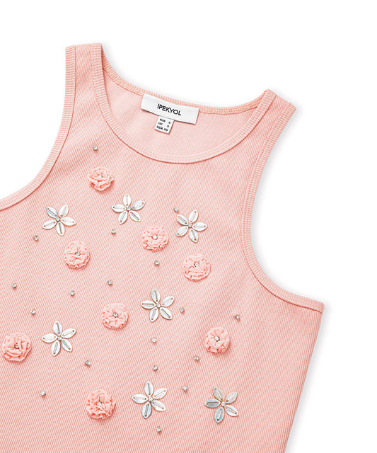 Halter Neck T-Shirt with Applique