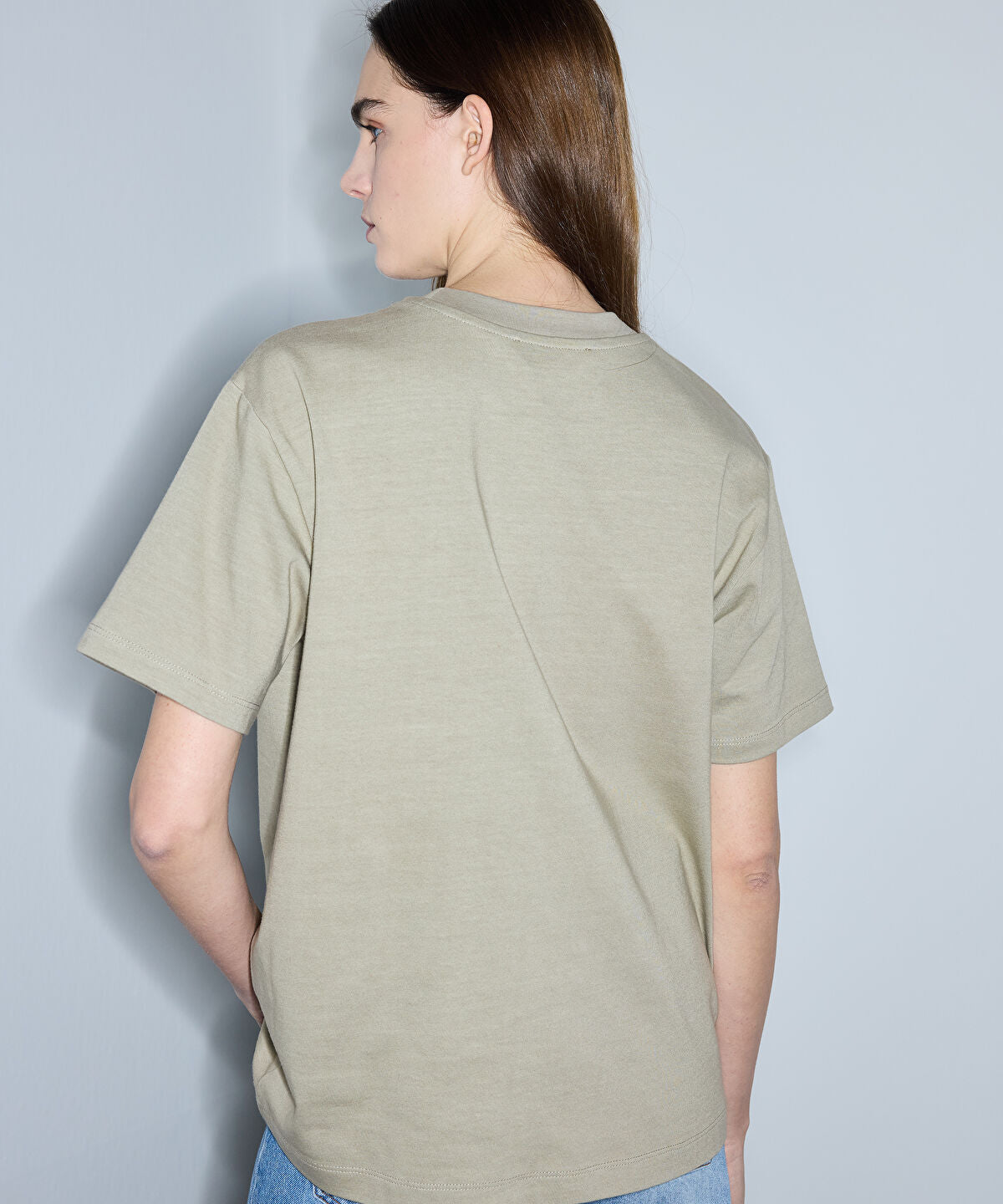 Zoomed T-Shirt with Faux Pearl Embellishments