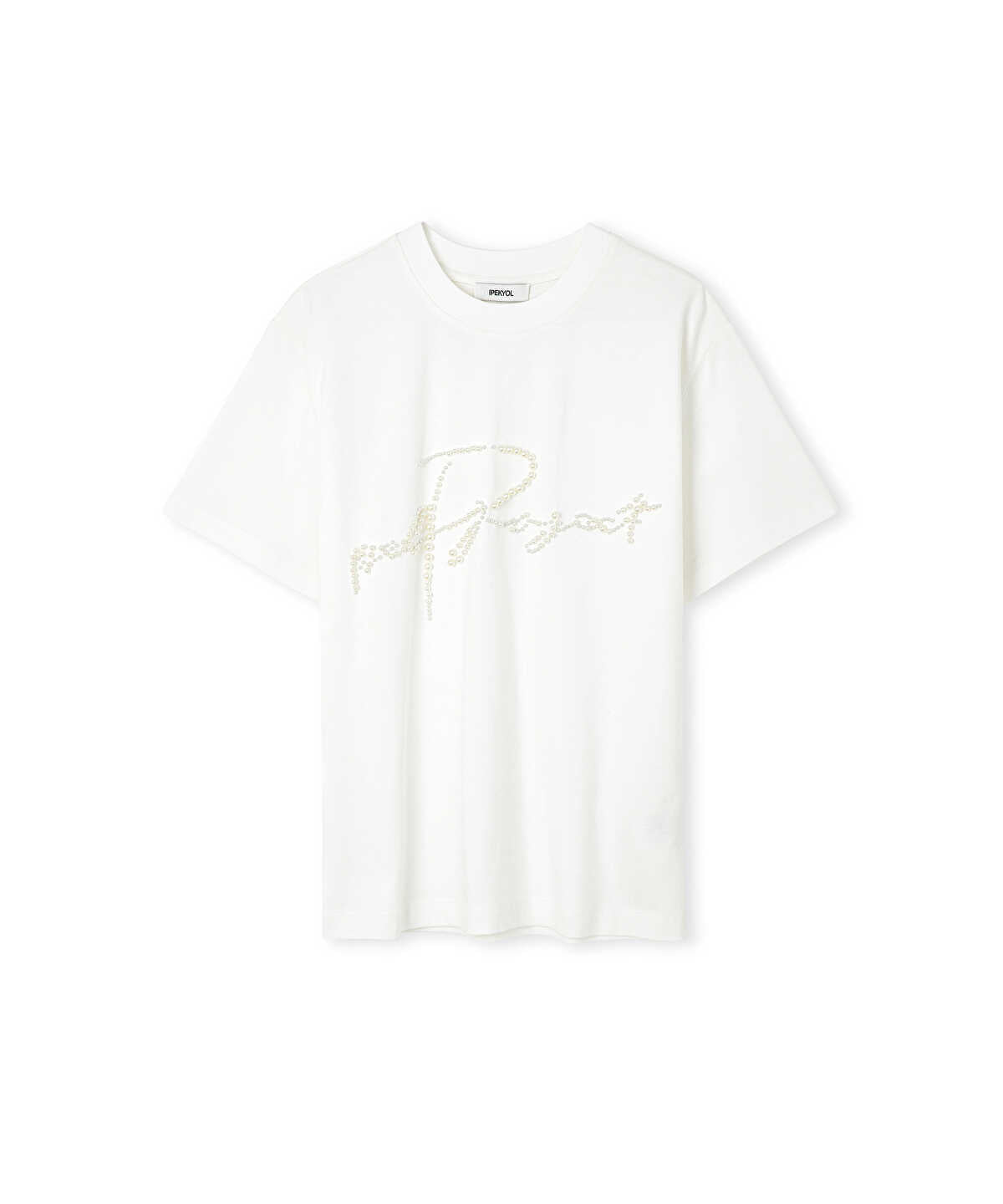 T-Shirt with Faux Pearl Embellishments