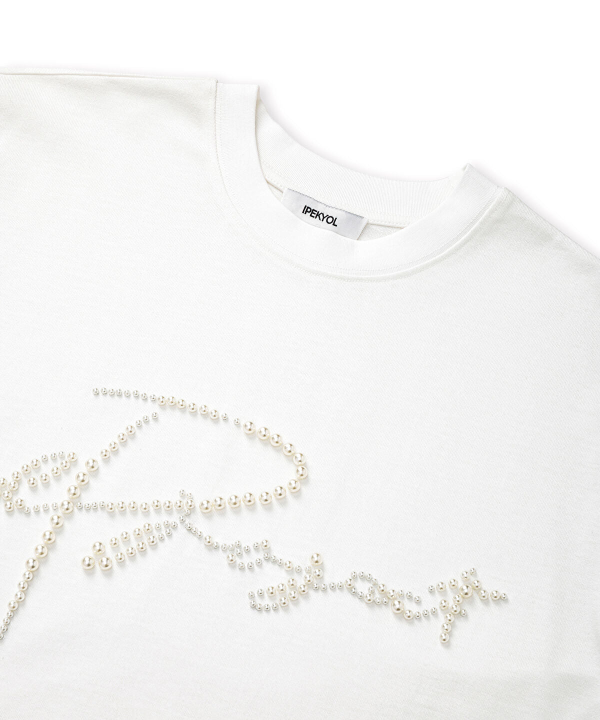 Zoomed T-Shirt with Faux Pearl Embellishments