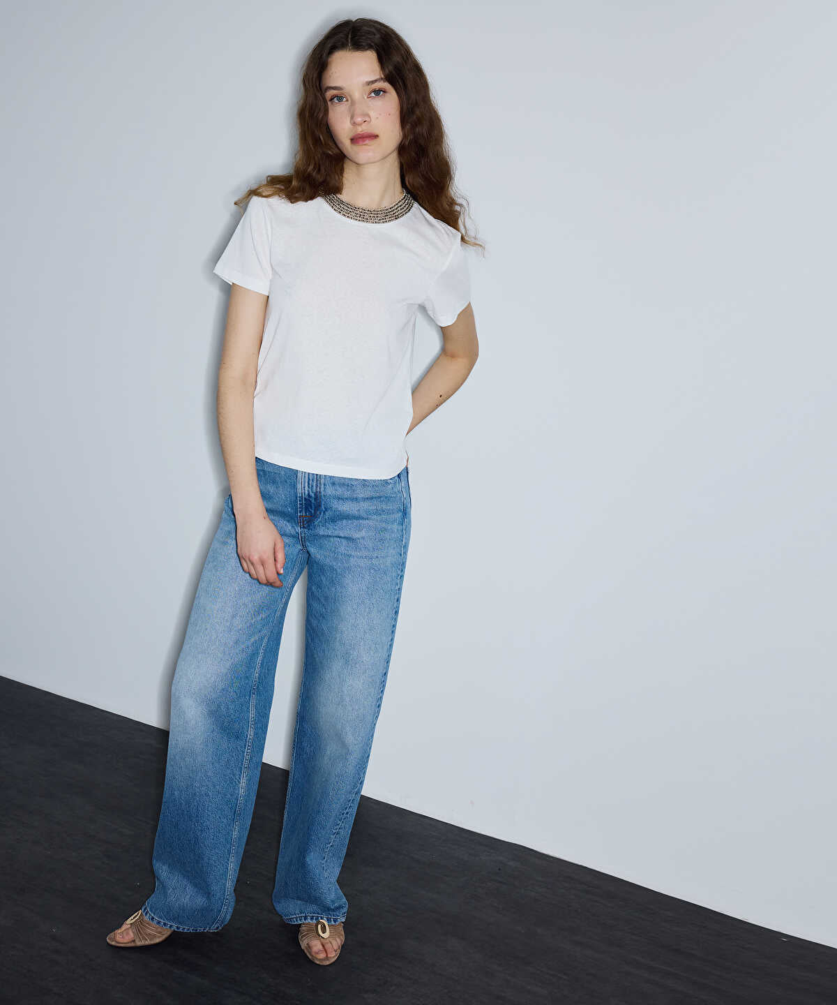 Zoomed T-Shirt with Embellishments