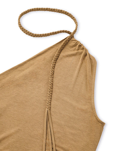 Asymmetric T-Shirt with Braided Strap