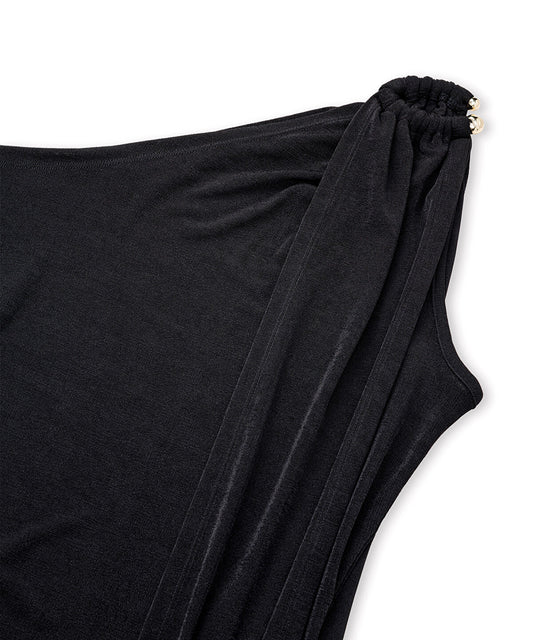 Asymmetric T-Shirt with Metal Accent