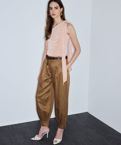 Asymmetric T-Shirt with Metal Accent