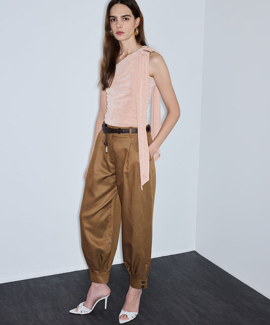 Asymmetric T-Shirt with Metal Accent