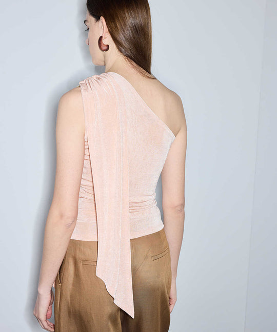 Asymmetric T-Shirt with Metal Accent