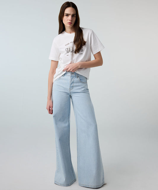Printed Rhinestone T-Shirt