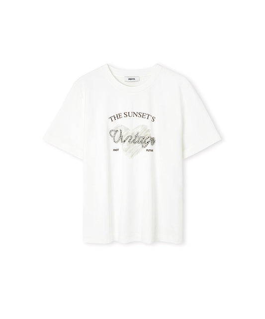 Printed Rhinestone T-Shirt