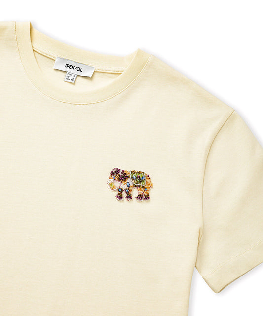 T-Shirt with Embellished Applique