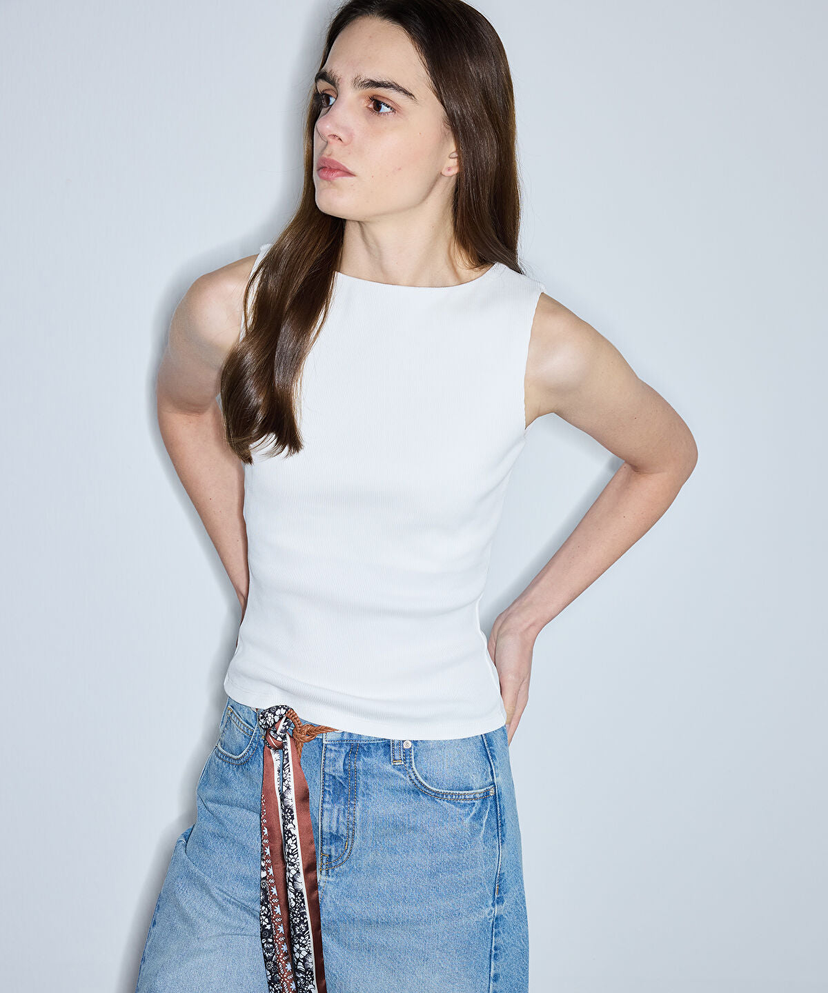 Boat Neck Slim-Fit T-Shirt