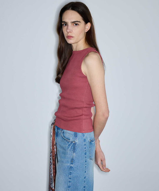 Boat Neck Slim-Fit T-Shirt
