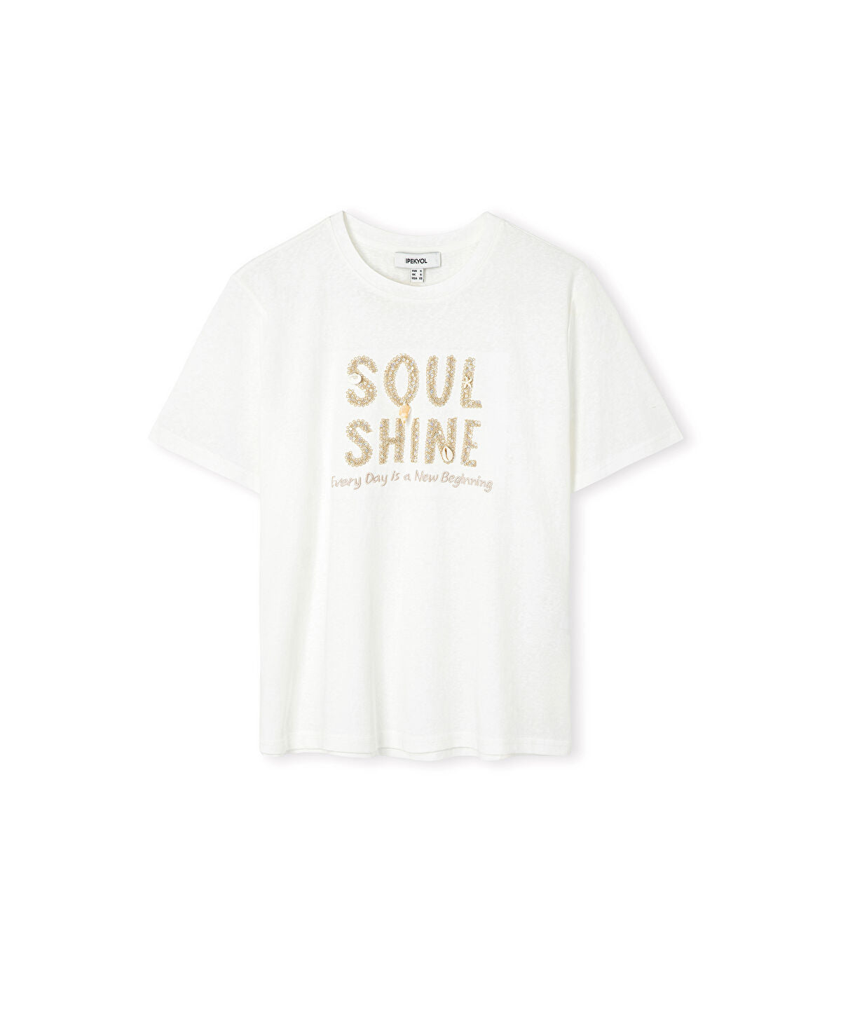 Zoomed Embroidered T-Shirt with Sequins