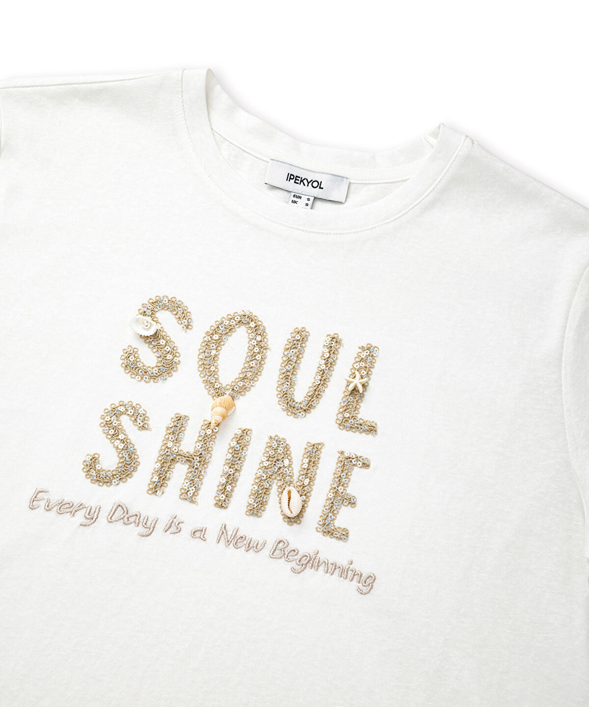 Zoomed Embroidered T-Shirt with Sequins