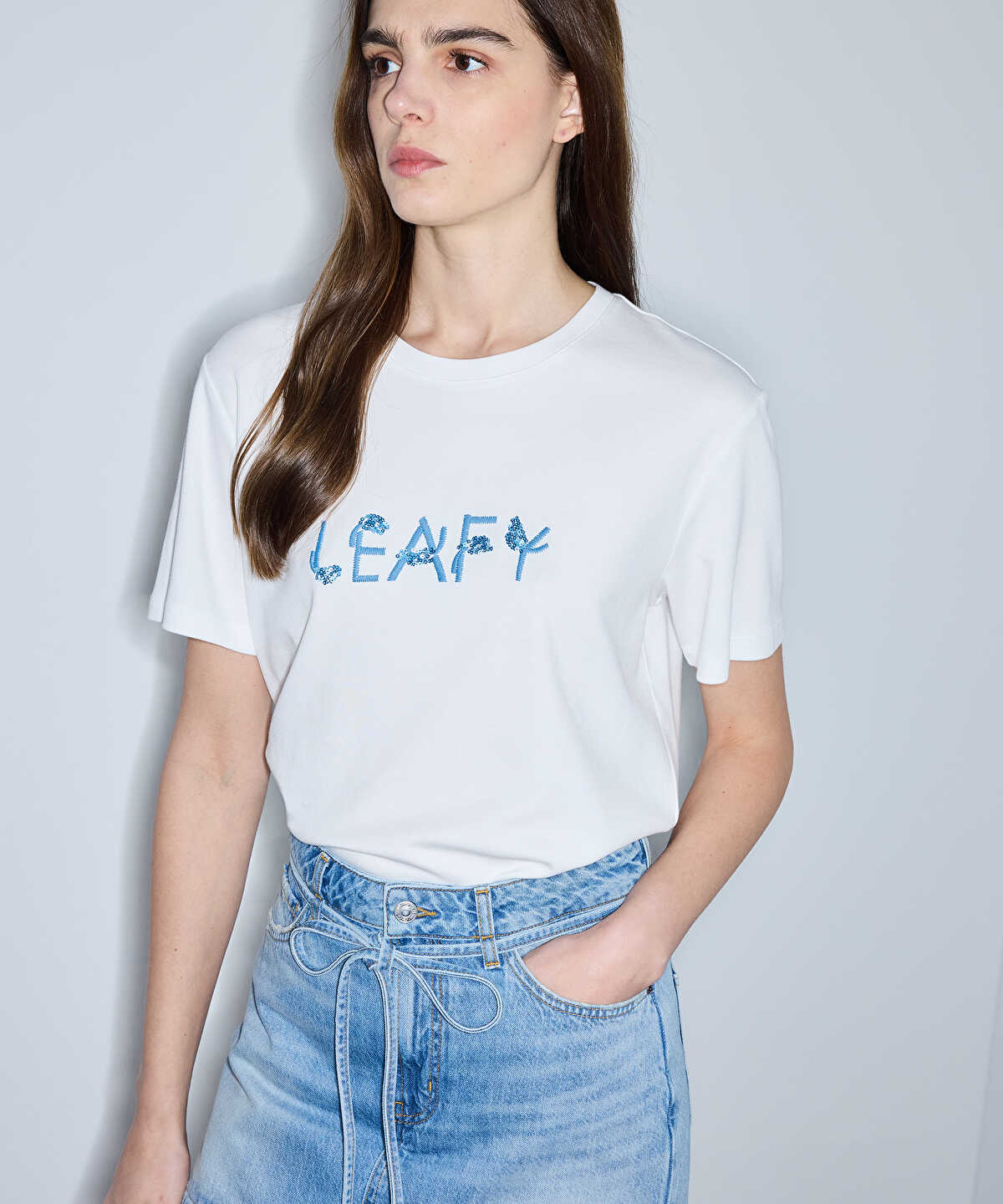 Sequin Embellished Slogan T-Shirt