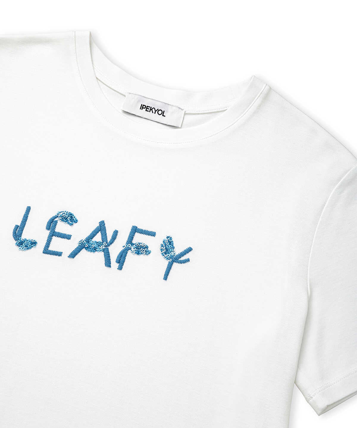 Sequin Embellished Slogan T-Shirt