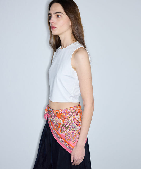 Crew Neck Cropped T-Shirt