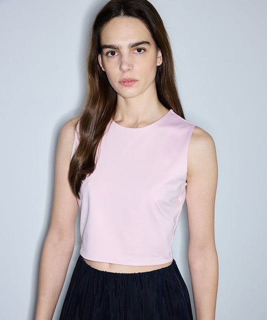 Crew Neck Cropped T-Shirt
