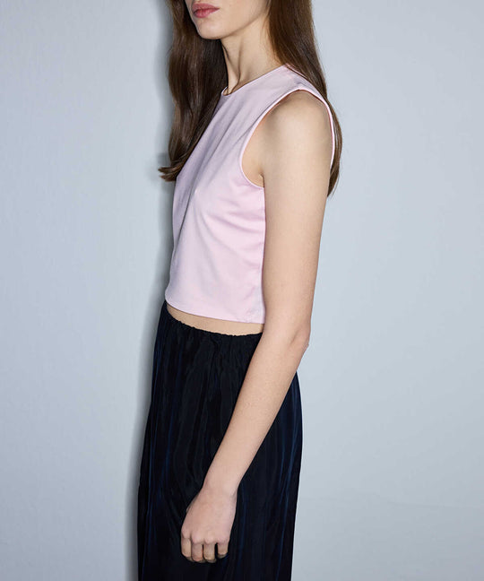 Crew Neck Cropped T-Shirt