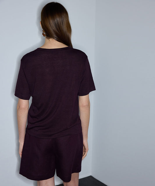Rhinestone V-Neck T-Shirt 