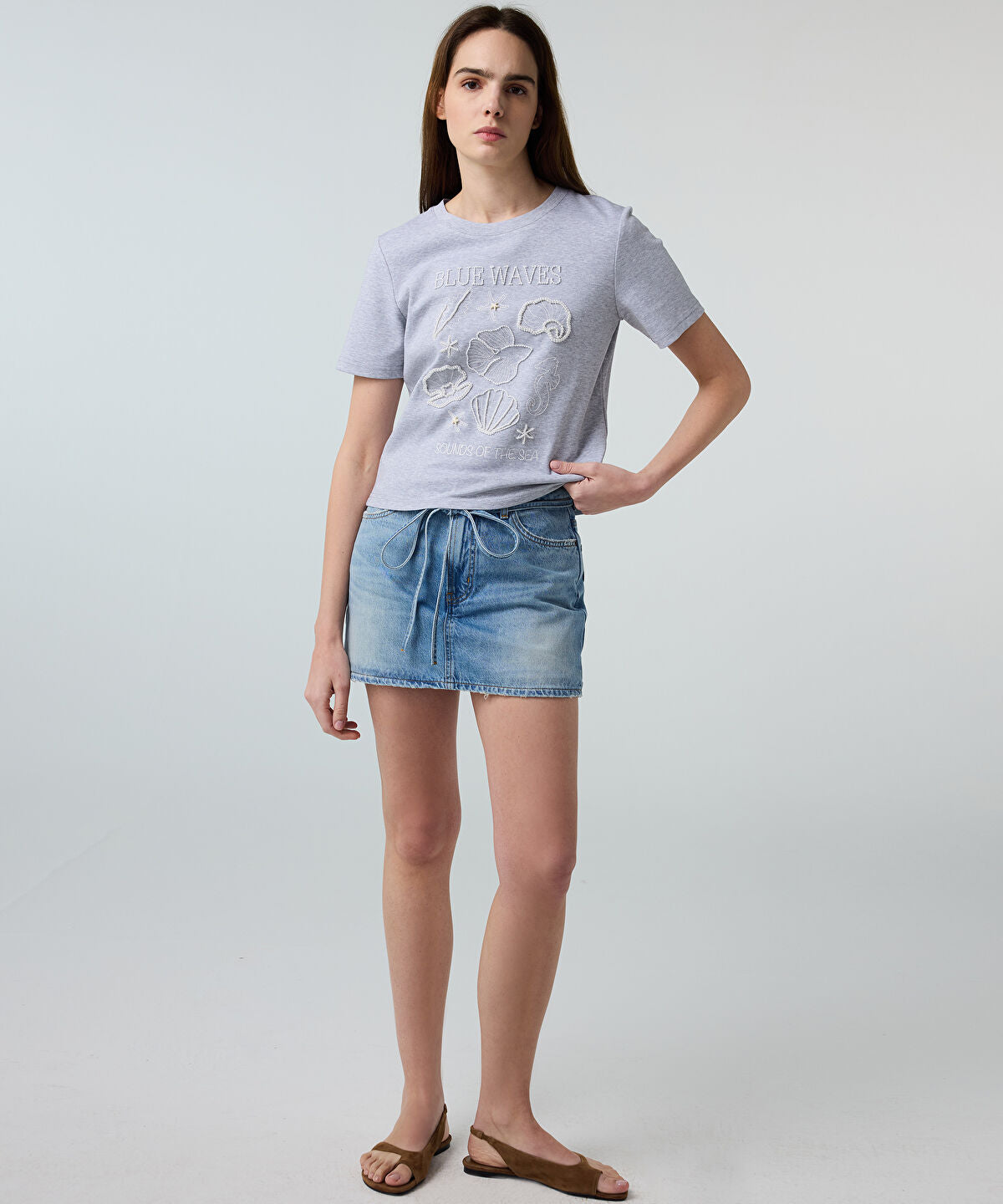 Embroidered Slogan T-Shirt