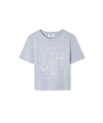Embroidered Slogan T-Shirt