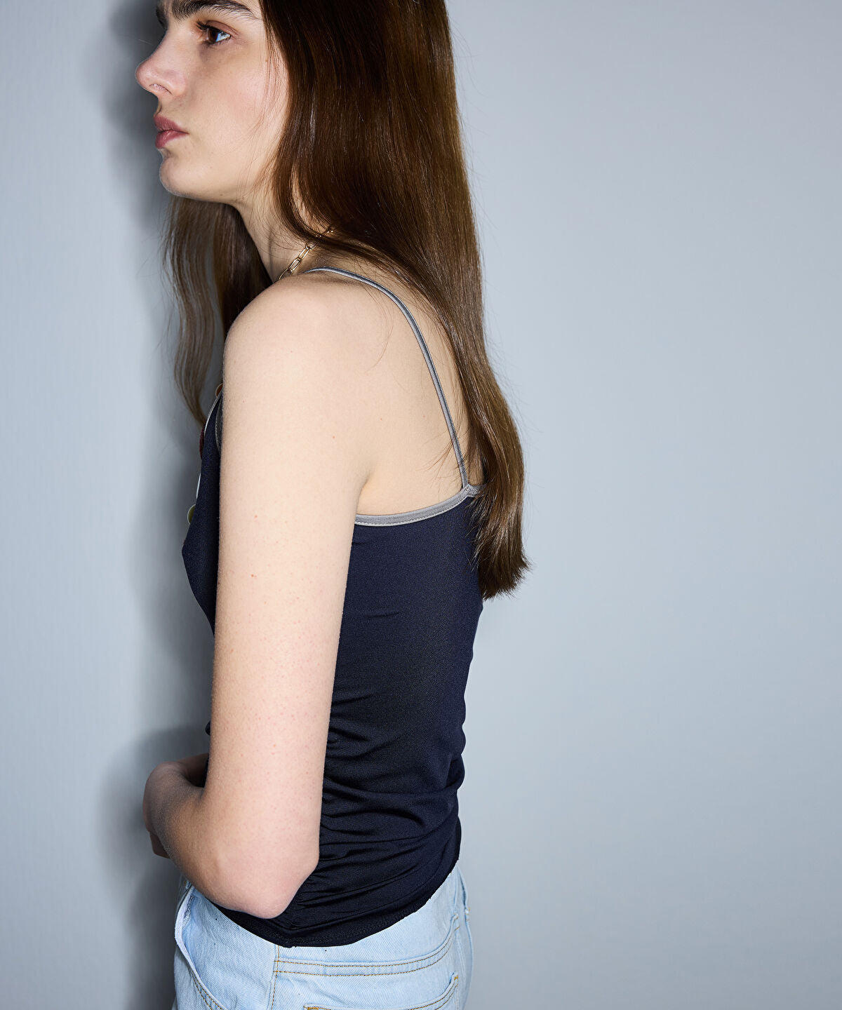 Zoomed Contrast Trim T-Shirt