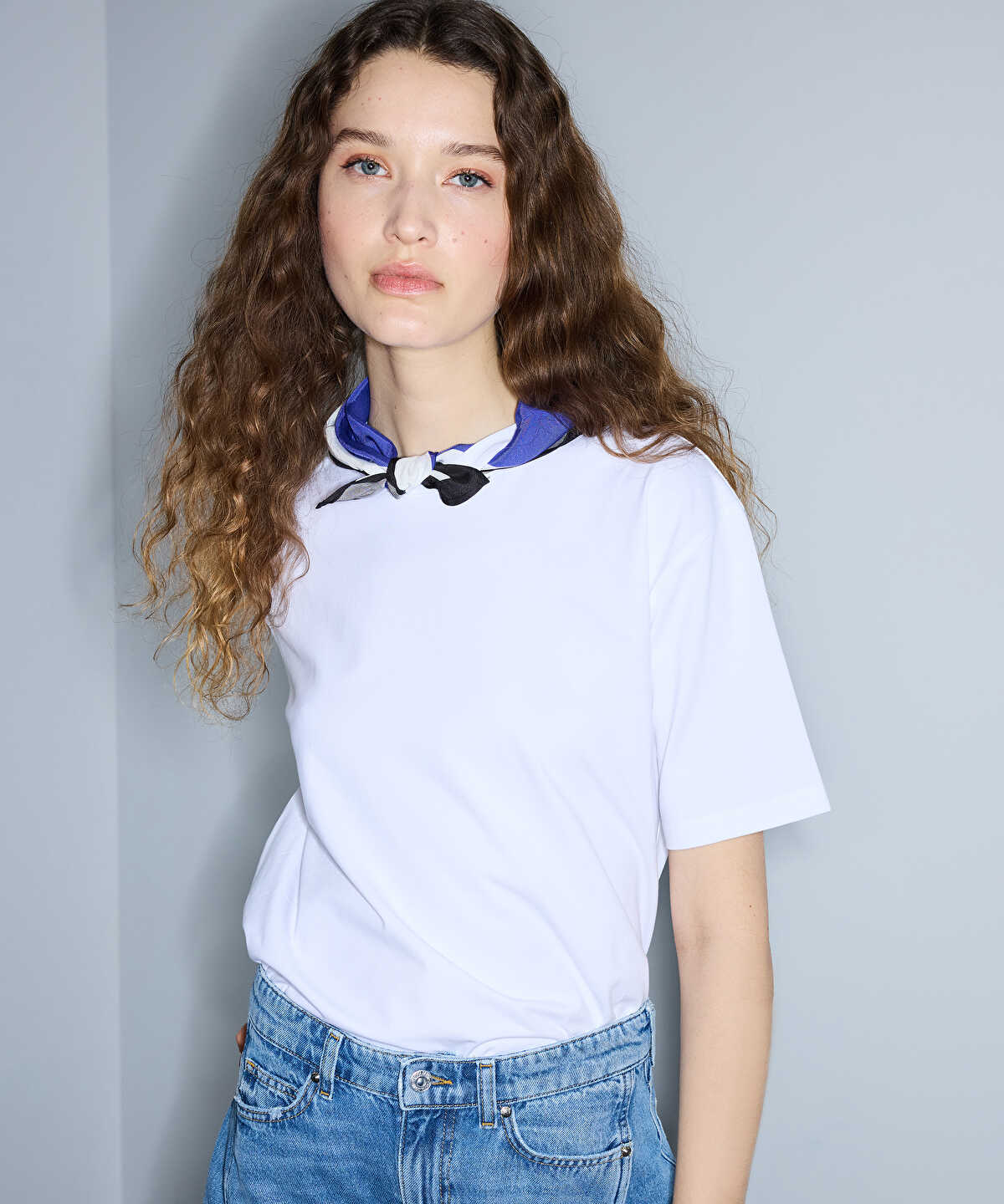 Printed Scarf T-Shirt