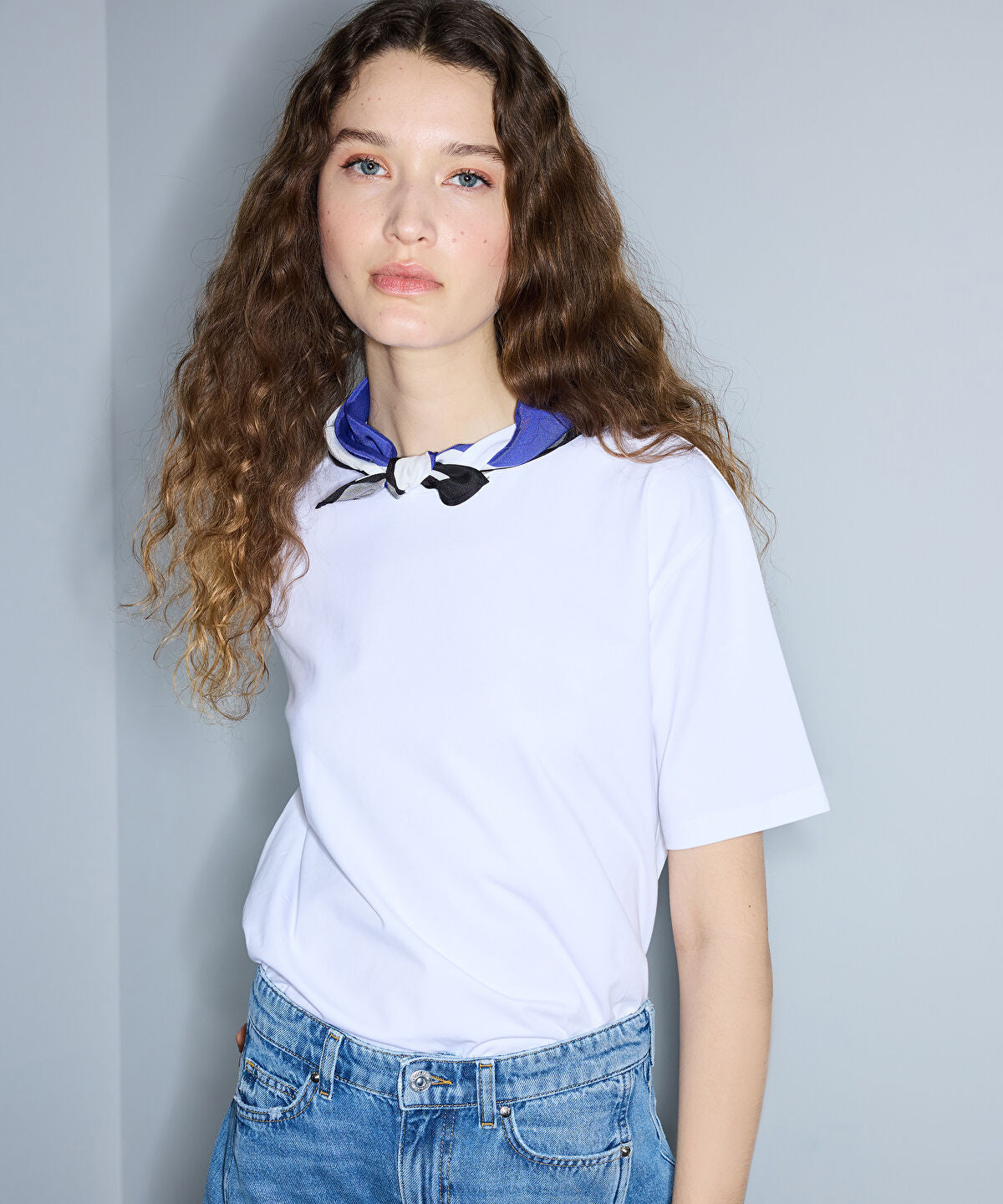Printed Scarf T-Shirt