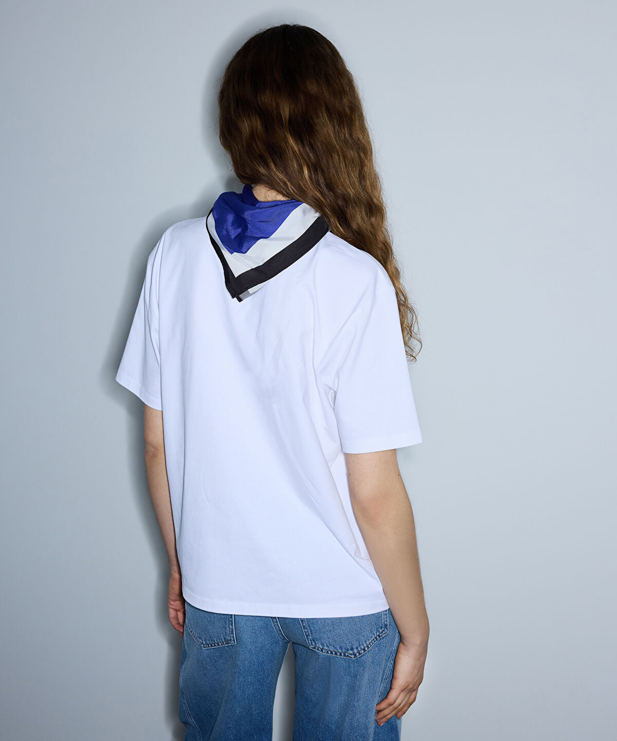 Zoomed Printed Scarf T-Shirt