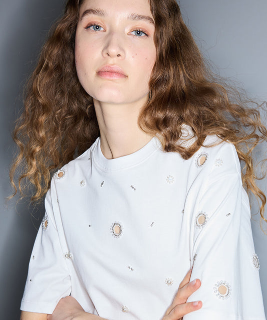 Embellished Cutout T-Shirt