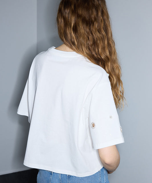 Embellished Cutout T-Shirt
