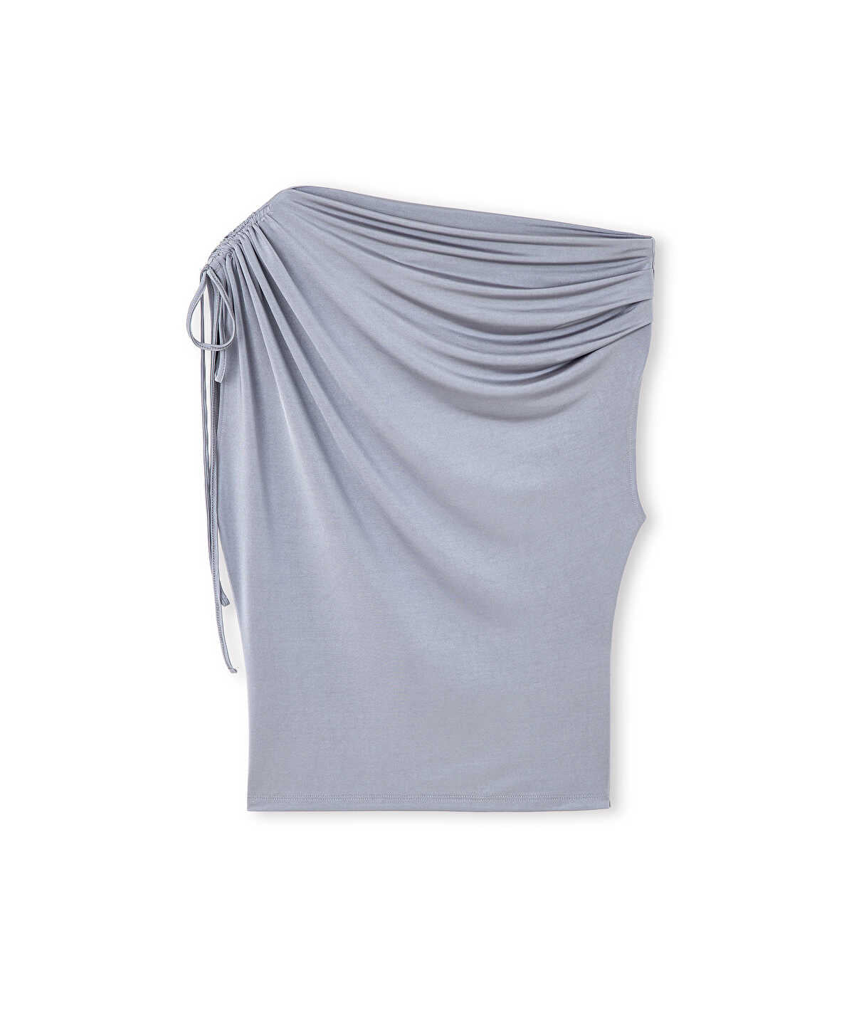 Asymmetric Gathered T-Shirt