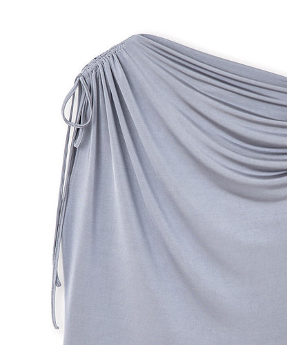 Asymmetric Gathered T-Shirt