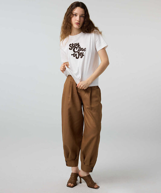 Beaded Slogan T-Shirt