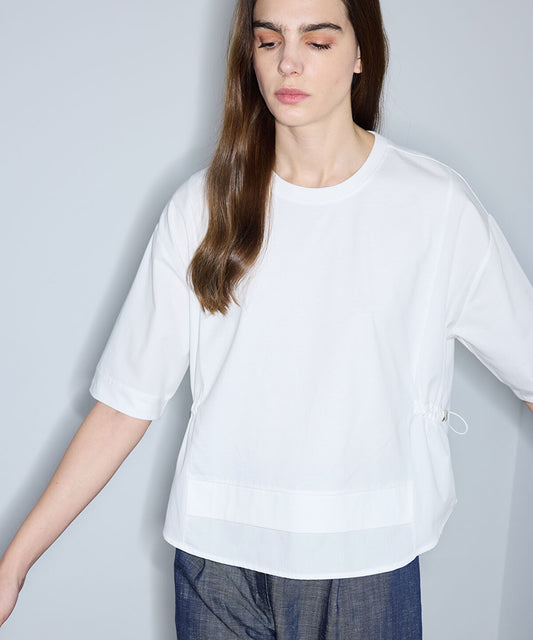 Adjustable Waist Mixed Media T-Shirt