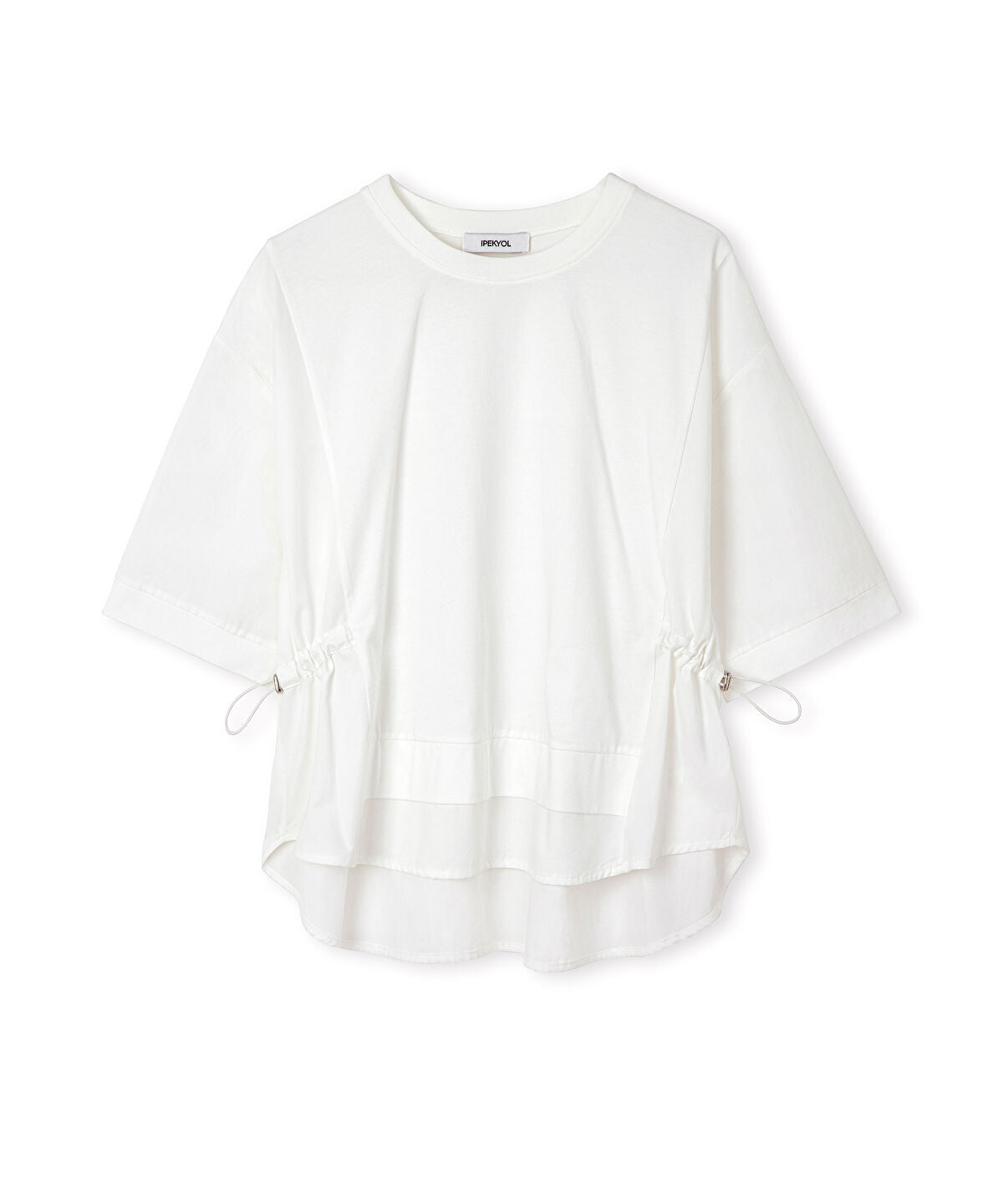 Zoomed Adjustable Waist Mixed Media T-Shirt