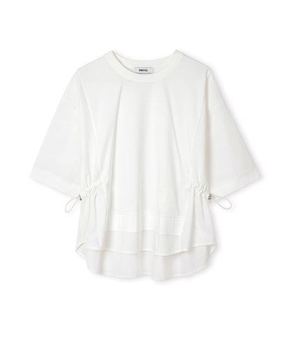 Adjustable Waist Mixed Media T-Shirt