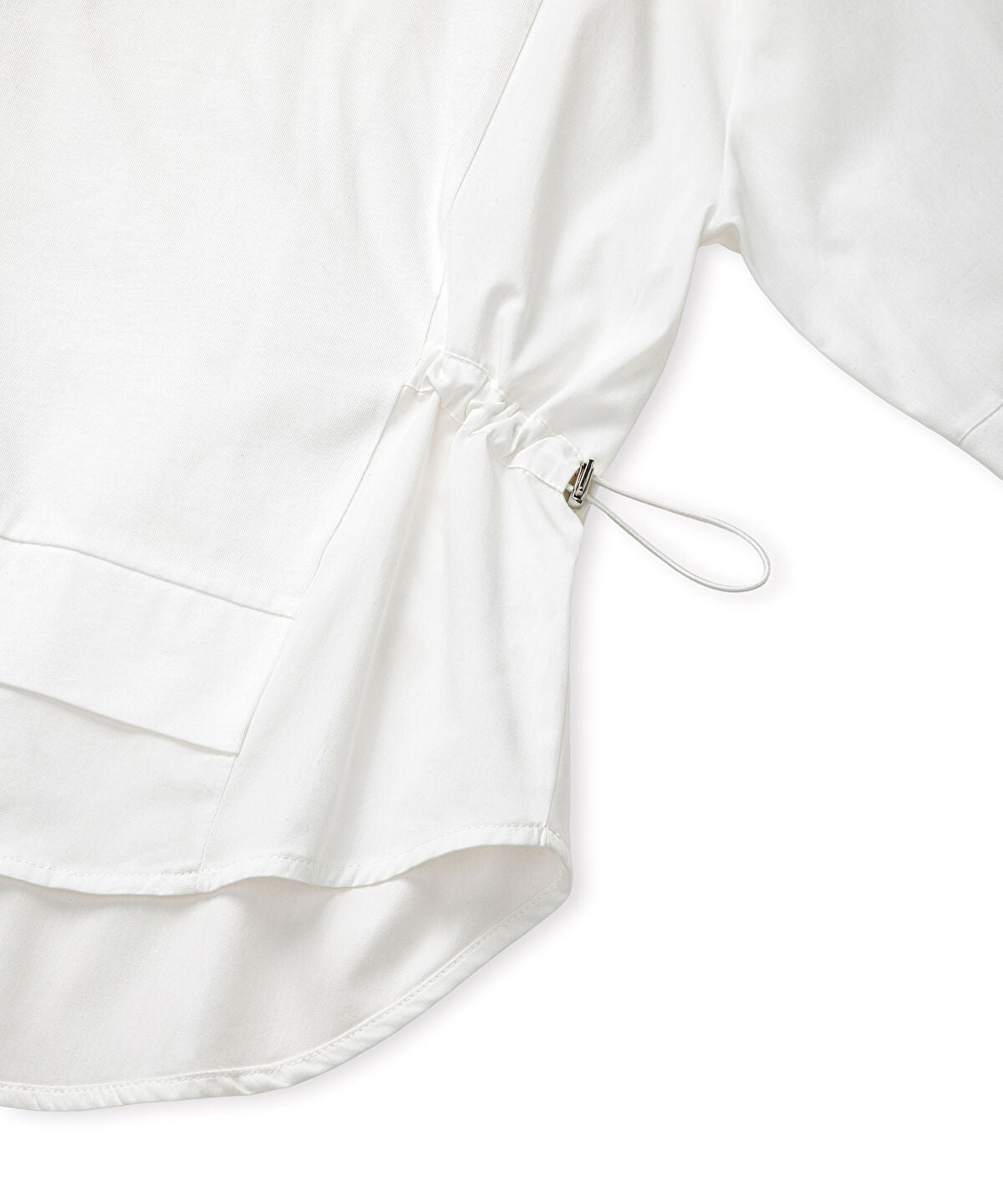 Adjustable Waist Mixed Media T-Shirt