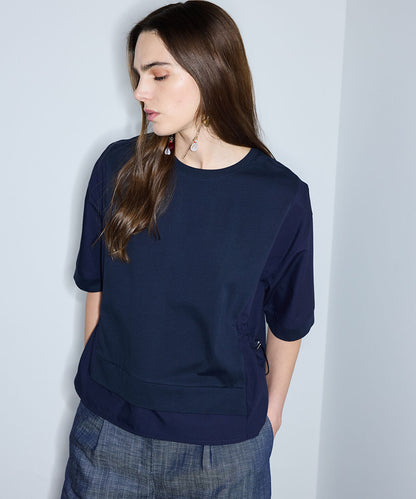 Adjustable Waist Mixed Media T-Shirt