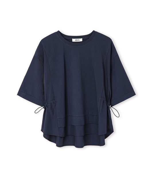 Adjustable Waist Mixed Media T-Shirt