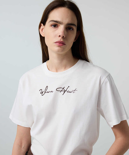 Embroidered Slogan T-Shirt