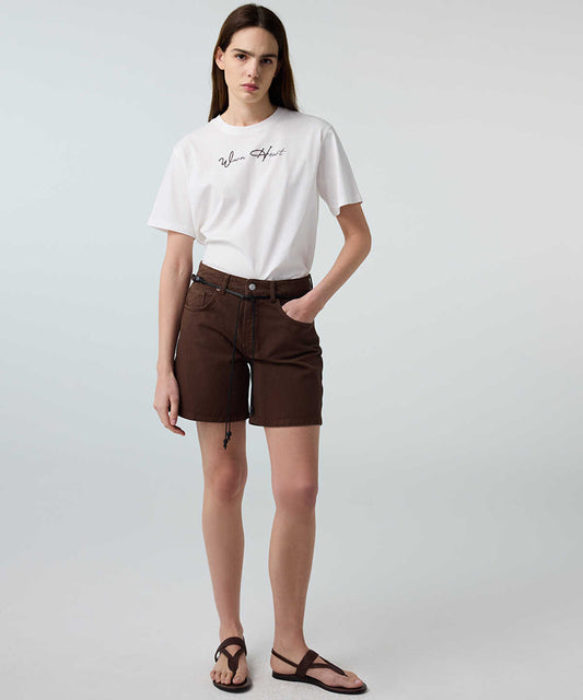 Embroidered Slogan T-Shirt