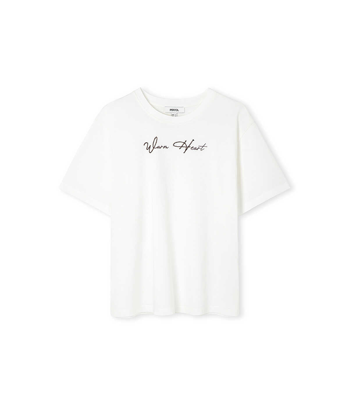 Zoomed Embroidered Slogan T-Shirt