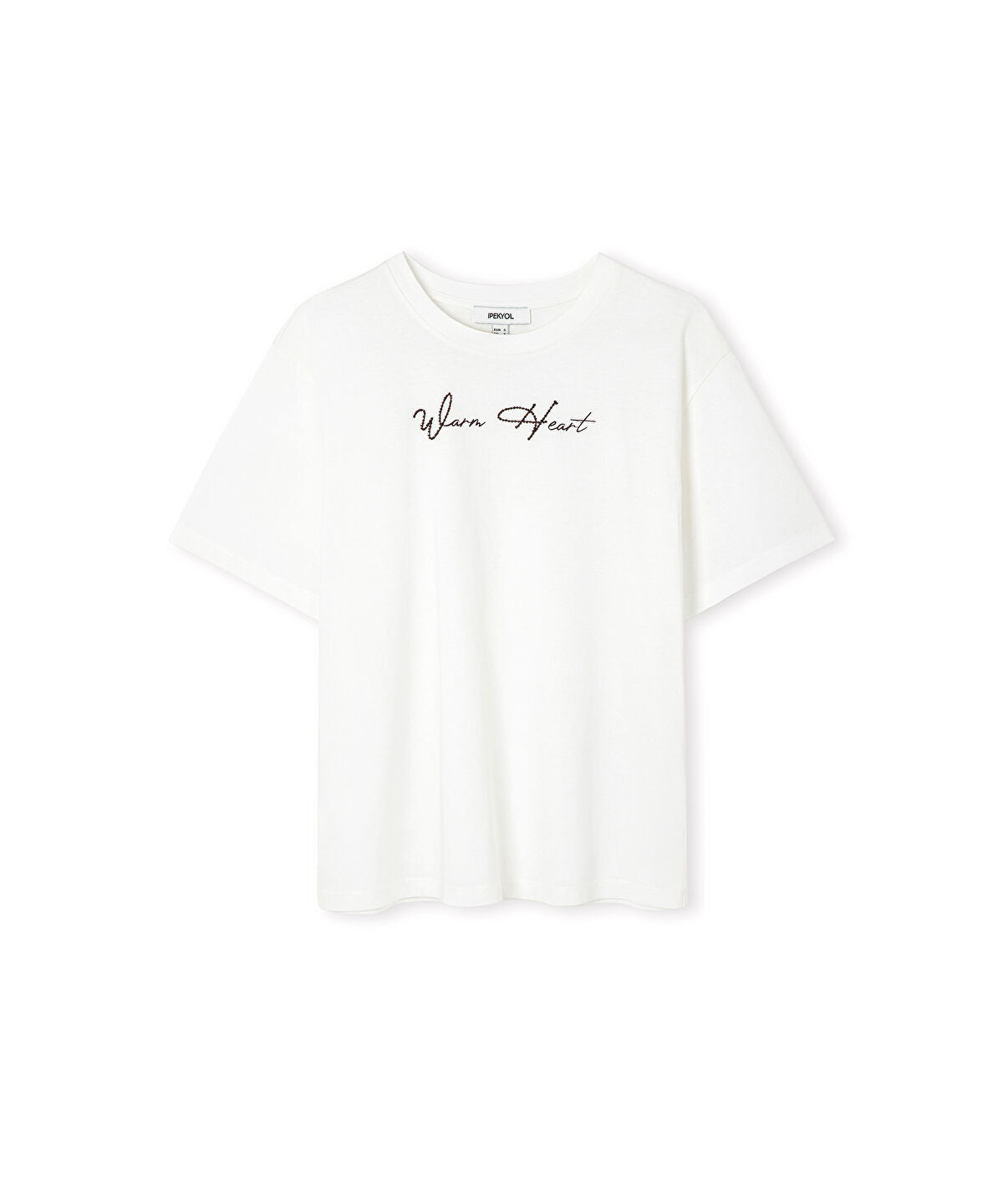 Zoomed Embroidered Slogan T-Shirt