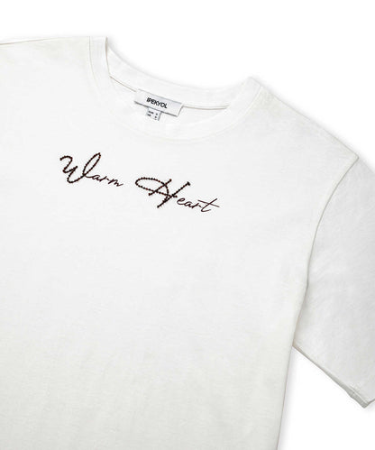Embroidered Slogan T-Shirt